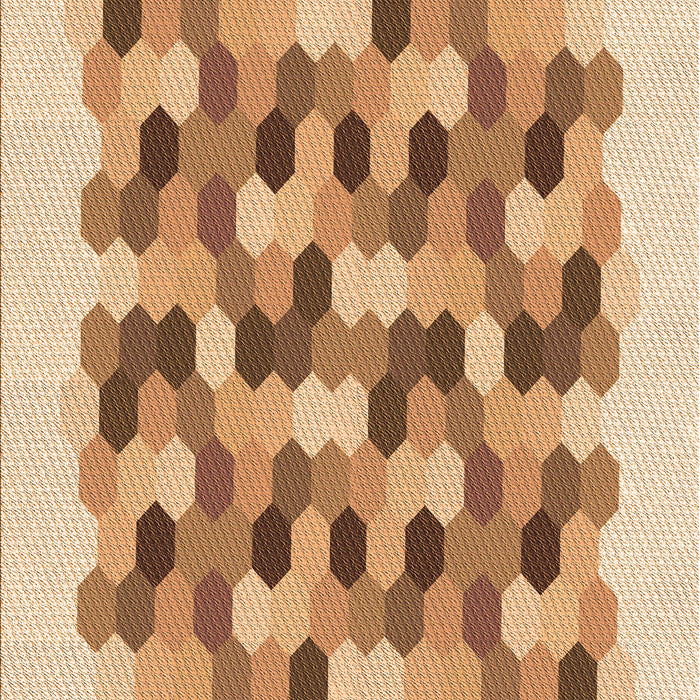 Patterned Brown Gold Rug, pat1488org