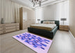 Patterned Mauve Purple Rug in a Bedroom, pat1488pur