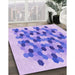Patterned Mauve Purple Rug in Family Room, pat1488pur