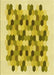 Patterned Bold Yellow Rug, pat1488yw