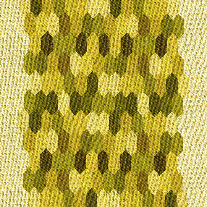 Machine Washable Transitional Bold Yellow Rug, wshpat1488yw