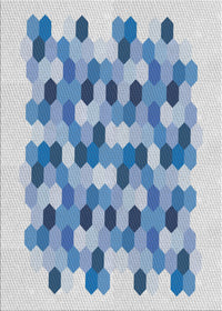 Machine Washable Transitional Steel Blue Rug, wshpat1488