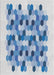 Machine Washable Transitional Steel Blue Rug, wshpat1488