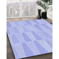 Patterned Sky Blue Rug, pat1489blu