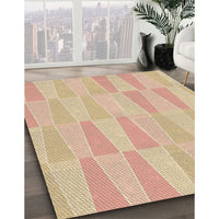 Patterned Brown Sand Brown Rug, pat1489brn