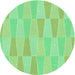 Square Patterned Green Rug, pat1489grn
