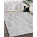 Patterned Dark Gray Rug in Family Room, pat1489gry