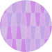 Square Patterned Purple Rug, pat1489pur