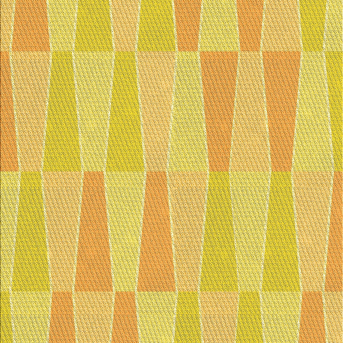 Machine Washable Transitional Yellow Rug, wshpat1489yw