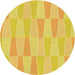 Square Patterned Yellow Rug, pat1489yw