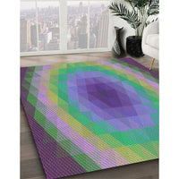 Patterned Purple Modern Rug, pat148