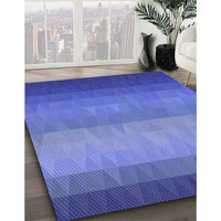 Patterned Sky Blue Rug, pat149blu