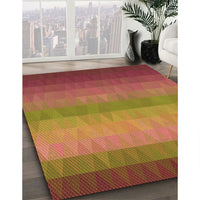 Patterned Cinnamon Brown Rug, pat149org