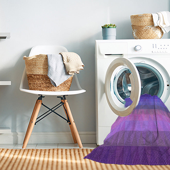 Machine Washable Transitional Purple Rug in a Washing Machine, wshpat149pur