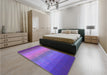 Patterned Purple Rug in a Bedroom, pat149pur