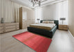 Patterned Red Rug in a Bedroom, pat149rd