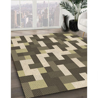 Patterned Coffee Brown Rug, pat1490brn