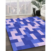 Patterned Bright Lilac Purple Rug, pat1490pur