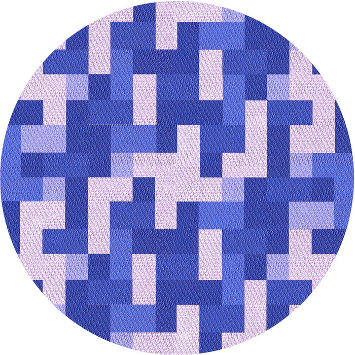 Square Patterned Bright Lilac Purple Rug, pat1490pur