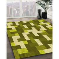 Patterned Oak Brown Rug, pat1490yw