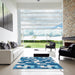 Square Machine Washable Transitional Sky Blue Rug in a Living Room, wshpat1490