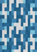 Patterned Sky Blue Novelty Rug, pat1490