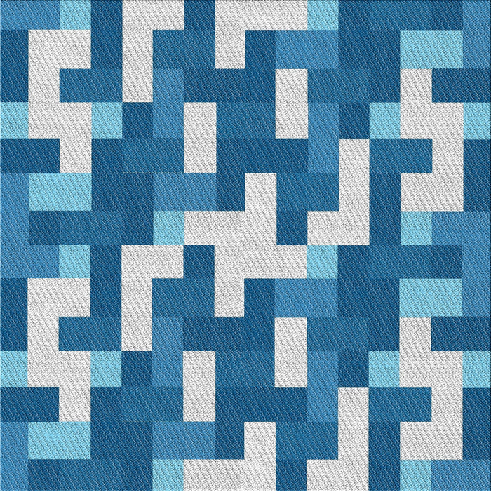 Sideview of Machine Washable Transitional Sky Blue Rug, wshpat1490