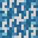 Sideview of Machine Washable Transitional Sky Blue Rug, wshpat1490