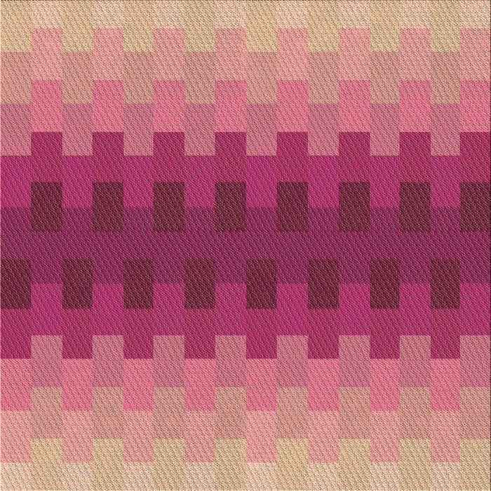 Round Patterned Raspberry Red Rug, pat1491brn