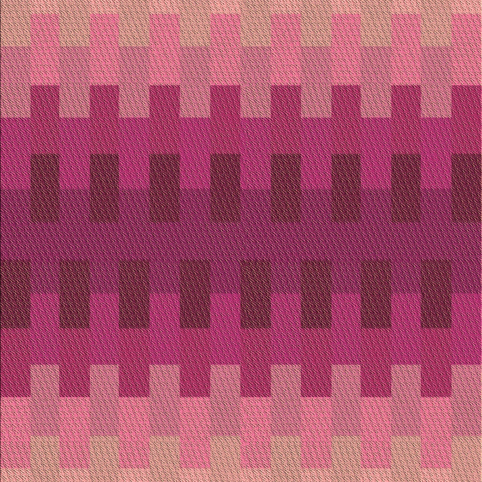 Patterned Raspberry Red Rug, pat1491brn