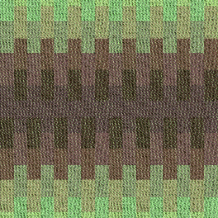 Machine Washable Transitional Green Rug, wshpat1491grn