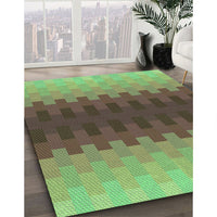 Patterned Green Rug, pat1491grn