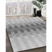 Patterned Gray Rug in Family Room, pat1491gry