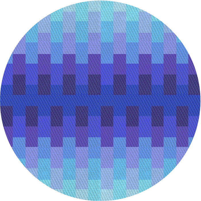 Square Machine Washable Transitional Blue Orchid Blue Rug in a Living Room, wshpat1491lblu