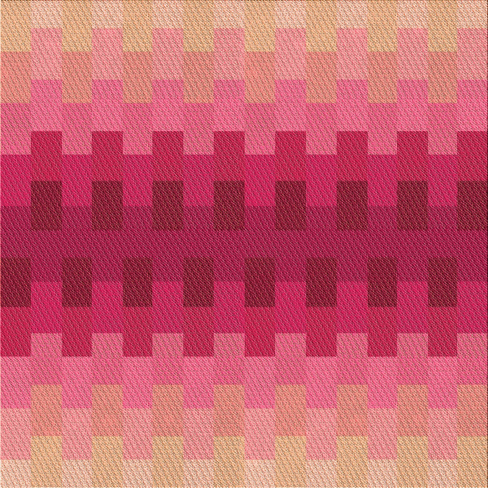 Round Patterned Crimson Red Rug, pat1491org