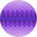 Square Patterned Purple Rug, pat1491pur