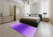 Patterned Purple Rug in a Bedroom, pat1491pur