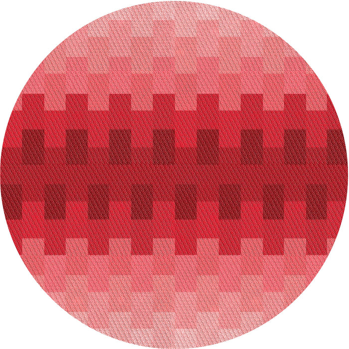 Square Patterned Red Rug, pat1491rd