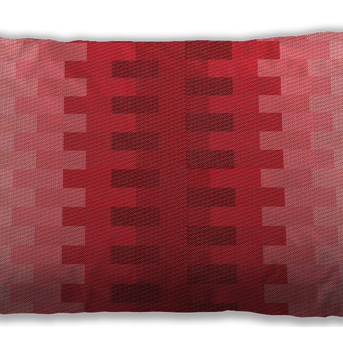 Patterned Rectangular Red Lumbar Throw Pillow, 13 inch by 19 inch, lbpat1491rd