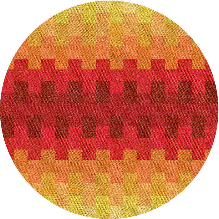 Square Machine Washable Transitional Neon Red Rug in a Living Room, wshpat1491yw