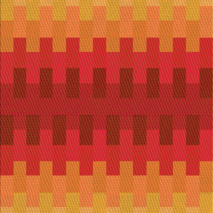 Patterned Neon Red Rug, pat1491yw