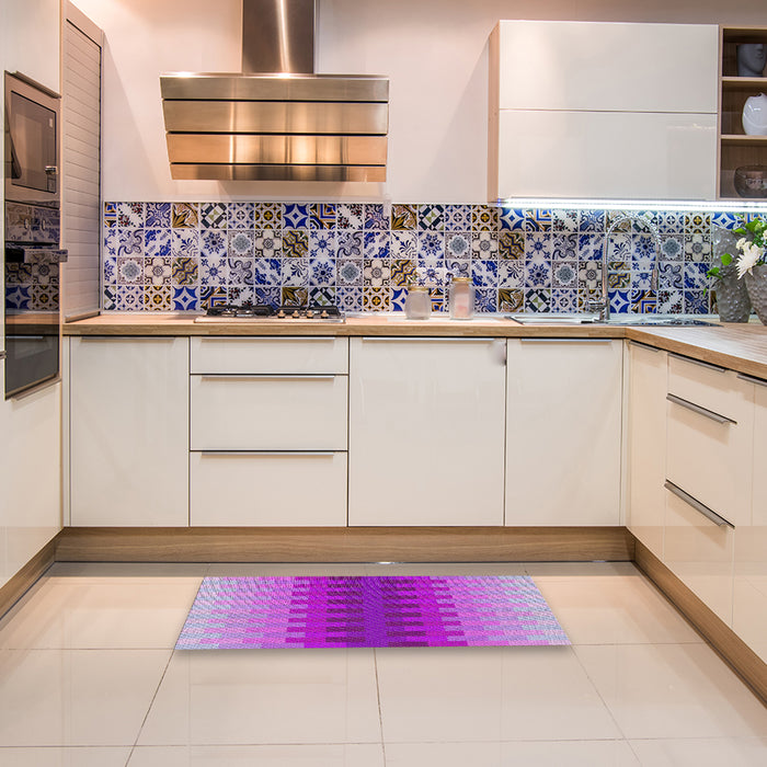 Patterned Violet Purple Novelty Rug in a Kitchen, pat1491