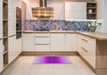 Machine Washable Transitional Violet Purple Rug in a Kitchen, wshpat1491