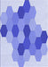 Patterned Periwinkle Purple Rug, pat1492blu