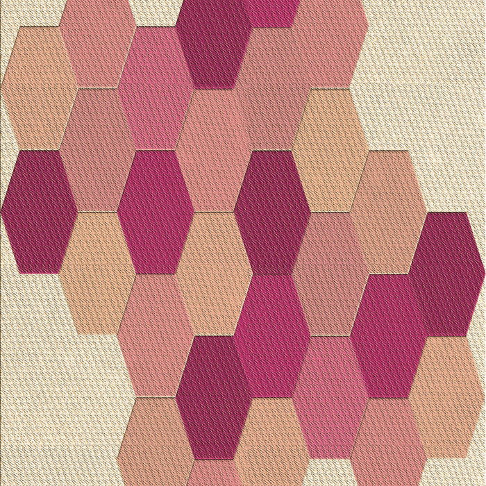 Patterned Red Rug, pat1492brn