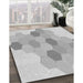 Patterned Gunmetal Gray Rug in Family Room, pat1492gry