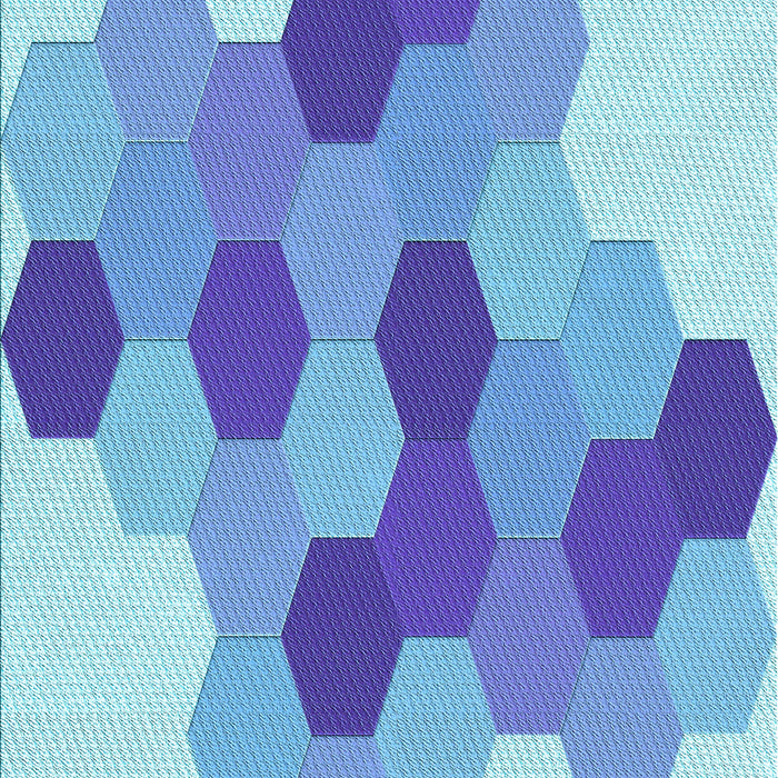 Patterned Blue Rug, pat1492lblu