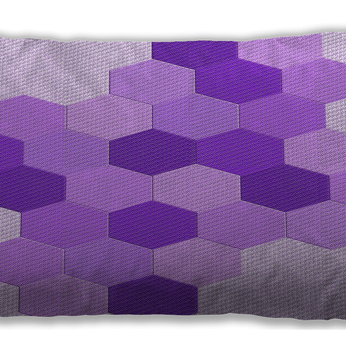 Patterned Rectangular Blossom Pink Lumbar Throw Pillow, 13 inch by 19 inch, lbpat1492pur