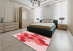 Patterned Pink Rug in a Bedroom, pat1492rd