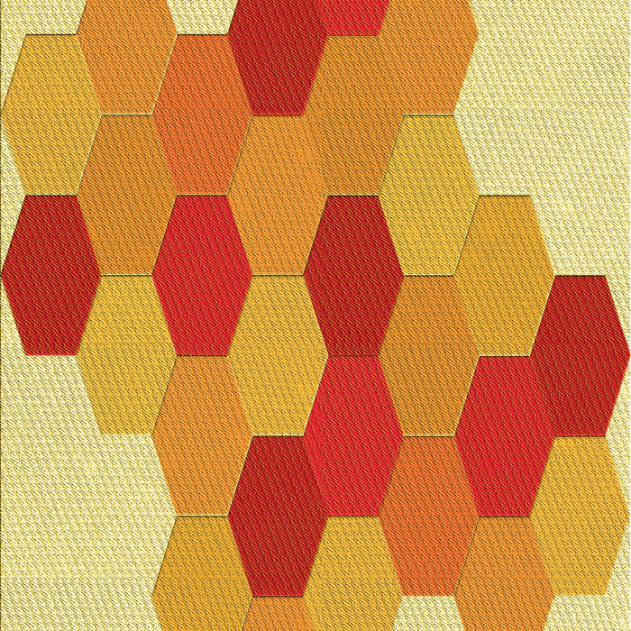 Patterned Orange Red Orange Rug, pat1492yw